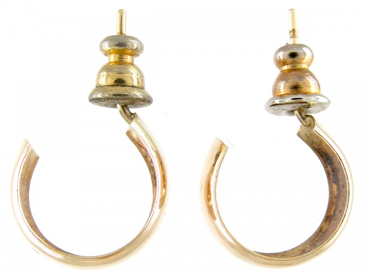9ct Gold Half Hoop Earrings