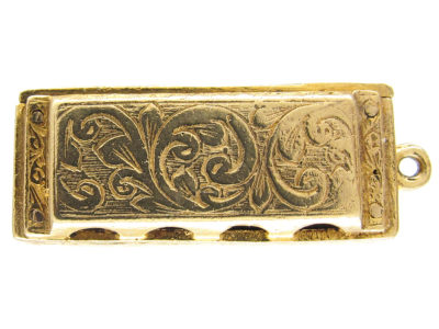 Gold Harmonica Pendant