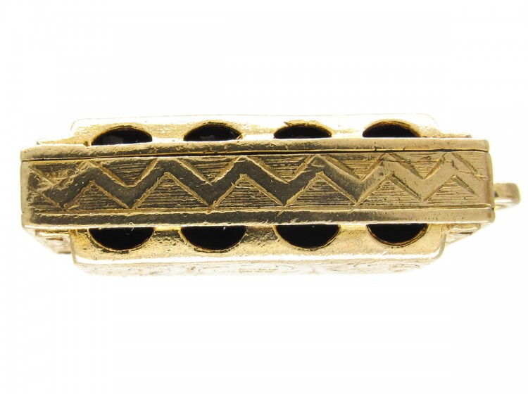 Gold Harmonica Pendant