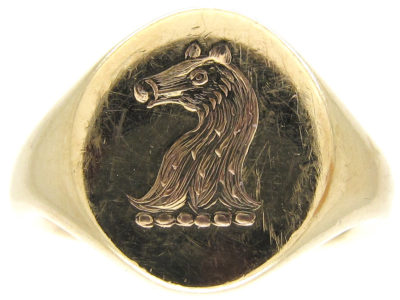 Bear’s Head 9ct Gold Signet Ring