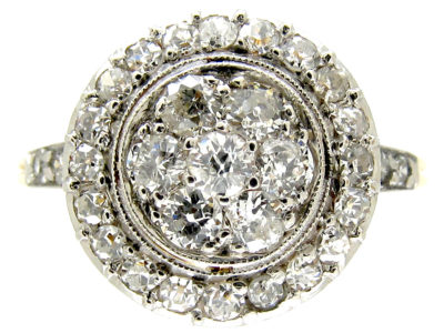Art Deco Diamond Cluster Ring
