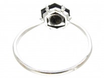 Art Deco Hexagonal Onyx & Diamond Ring