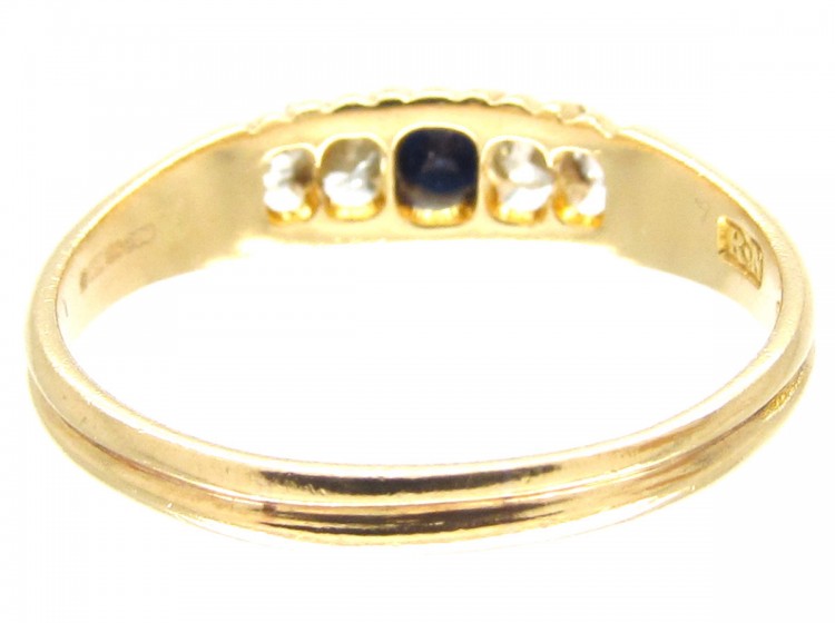 Victorian Sapphire & Diamond Five Stone Ring