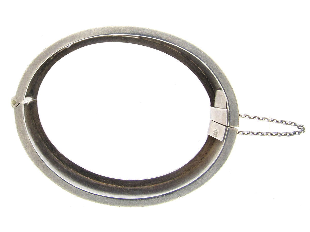 Victorian Silver Bangle 681d The Antique Jewellery Company