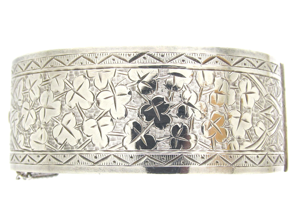 Victorian Silver Bangle 681d The Antique Jewellery Company