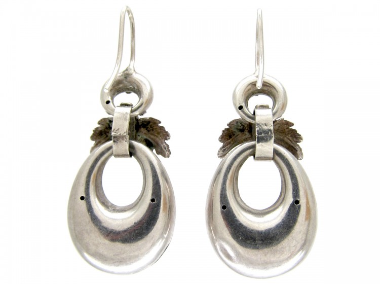 Victorian Silver Acorn Earrings