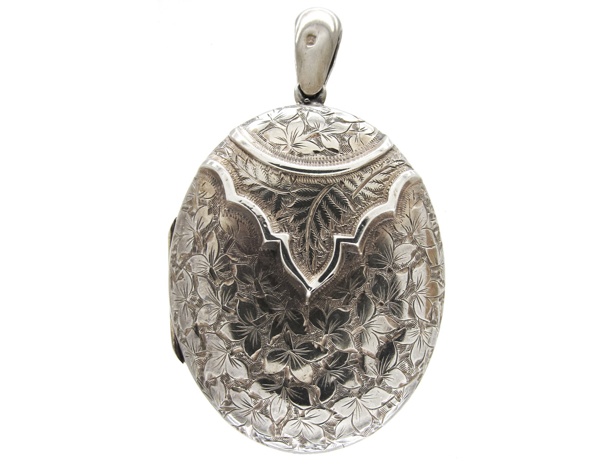 Victorian Silver Locket (818E) | The Antique Jewellery Company