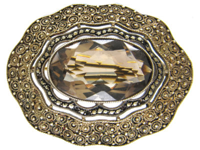 Theodor Fahrner Silver & Citrine brooch