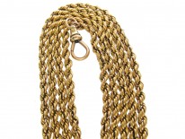 Victorian 15ct Gold Prince of Wales Twist Long Guard Chain