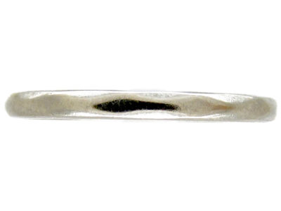 Platinum Faceted Wedding Ring