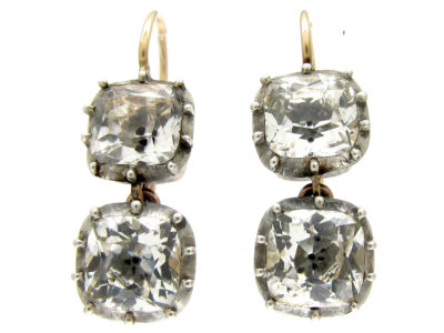 Georgian Paste Double Drop Earrings