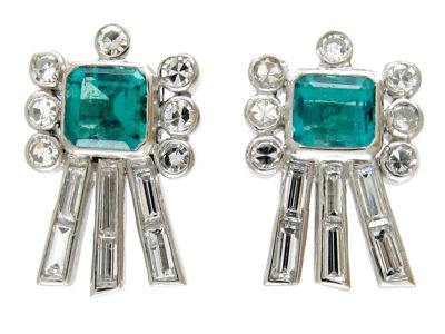 Emerald & Diamond Earrings