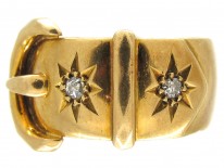 Victorian Diamond & 18ct Gold Buckle Ring