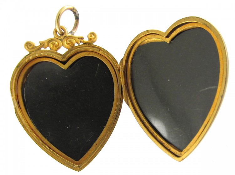 Edwardian Gold & Paste Heart Locket
