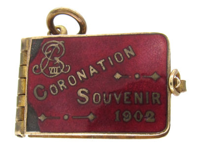 Enamel & Metal 1902 Coronation Book Charm