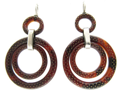 Victorian Tortoiseshell Double Hoop Earrings