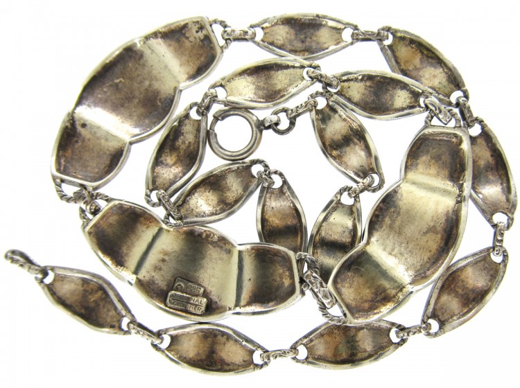 Theodor Fahrner Silver Gilt & Marcasite Necklace