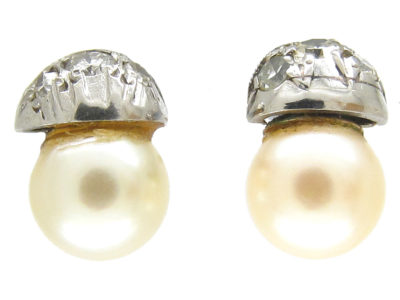 Pearl & Diamond Earrings