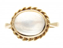 Cabochon Moonstone & Gold Ring
