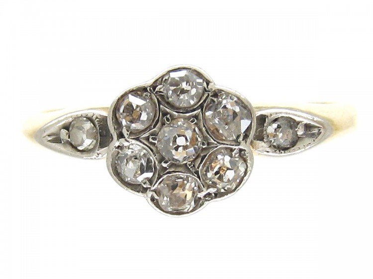 Diamond Flowerhead Cluster Ring