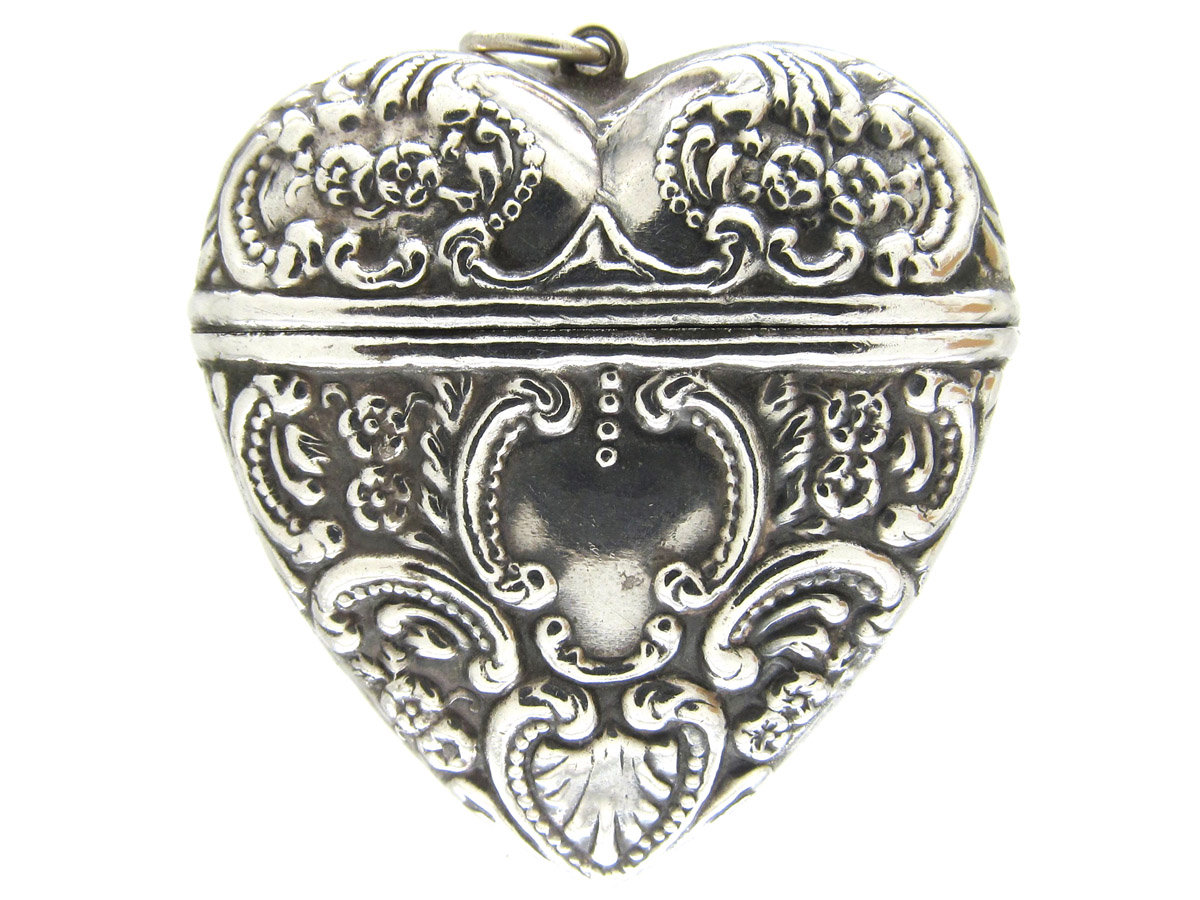 Silver Vinaigrette Pendant (831D) The Antique Jewellery Company