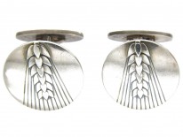 Pair of Silver Wheatsheaf Cufflinks by Georg Jensen