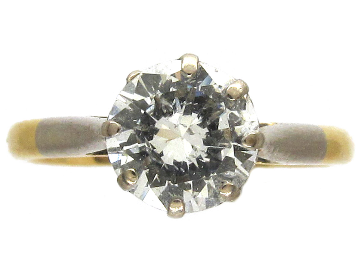 1ct Diamond Solitaire Ring 951e The Antique Jewellery Company