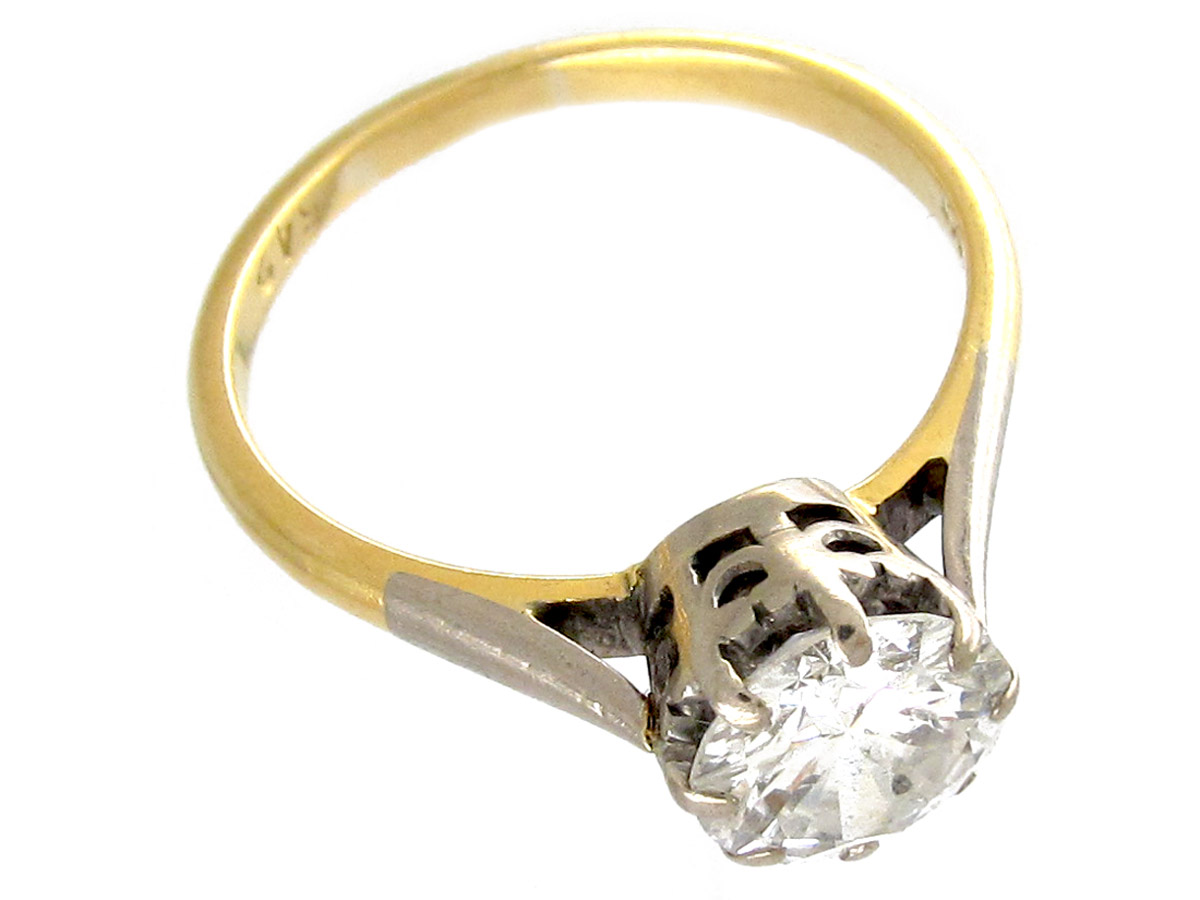 1ct Diamond Solitaire Ring 951e The Antique Jewellery Company