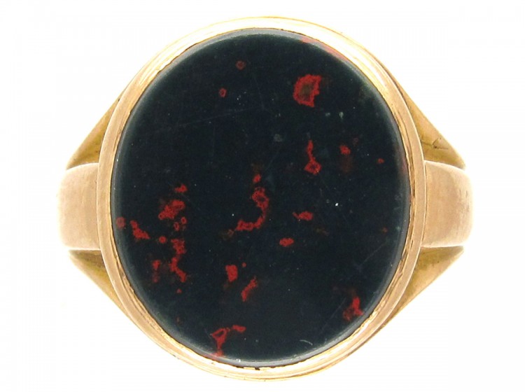 Victorian 15ct Gold Bloodstone Signet Ring