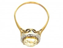 Edwardian Yellow Sapphire & Diamond Ring