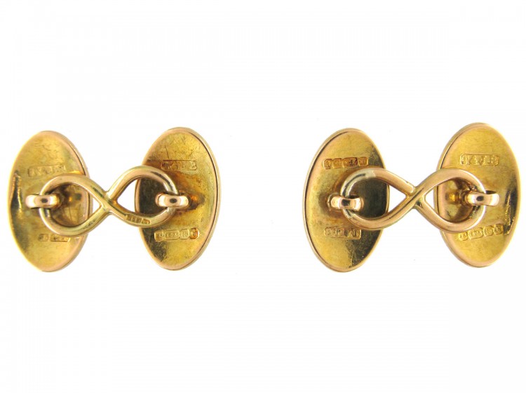 Victorian 18ct Gold Oval Cufflinks