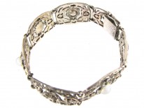 Silver, Marcasite & Pearl Art Deco Bracelet