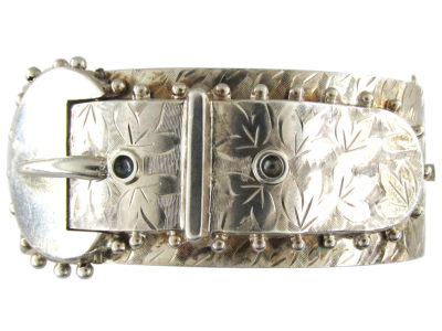 Victorian Silver Buckle Bangle