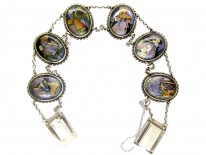 Silver Art Deco Butterfly Wing Bracelet of Ladies
