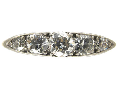 Five Stone Diamond Art Deco Ring