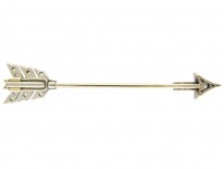Edwardian 15ct Gold & Platinum Diamond Arrow Brooch