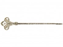 Edwardian Diamond Set Fleurs de Lys Brooch