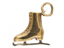 9ct Gold Edwardian Skating Boot Charm