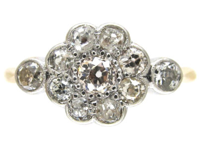 Edwardian Diamond Cluster Ring