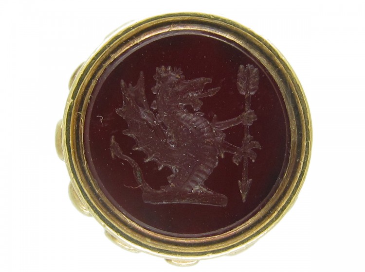 Welsh Dragon 18ct Gold Seal