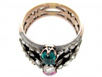 Diamond, Emerald & Ruby Belle Epoque Ring