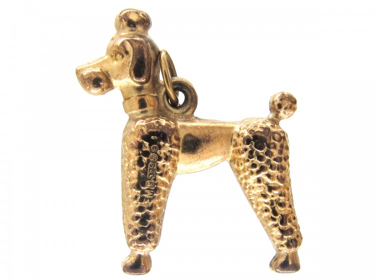 9ct Gold Poodle Dog Charm