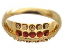 Coral Diamond & Natural Split Pearl Victorian Ring
