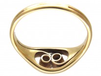 Art Nouveau Two Stone Diamond Twist Ring