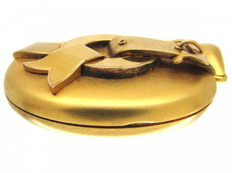 Victorian 18ct Gold Buckle Motif Locket