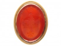 Georgian Gold Cased & Carnelian Intaglio Seal