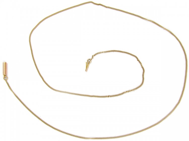 9ct Gold Fine Chain with Barrel Clasp