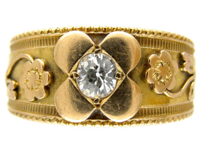 Victorian Diamond Flower Ring