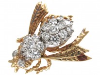 Diamond & 18ct Gold Bug Brooch