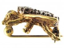 Diamond & 18ct Gold Bug Brooch